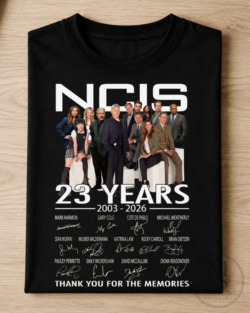 NCIS Fan Shirt 23 Years 2003-2026 Cast Signatures T-Shirt