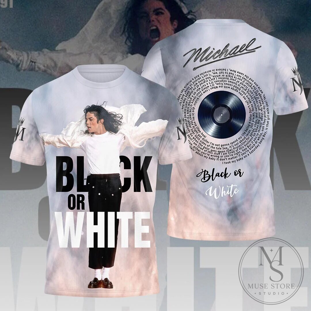 Michael Jackson Black Or White Album Cover Short-Sleeve T-Shirt