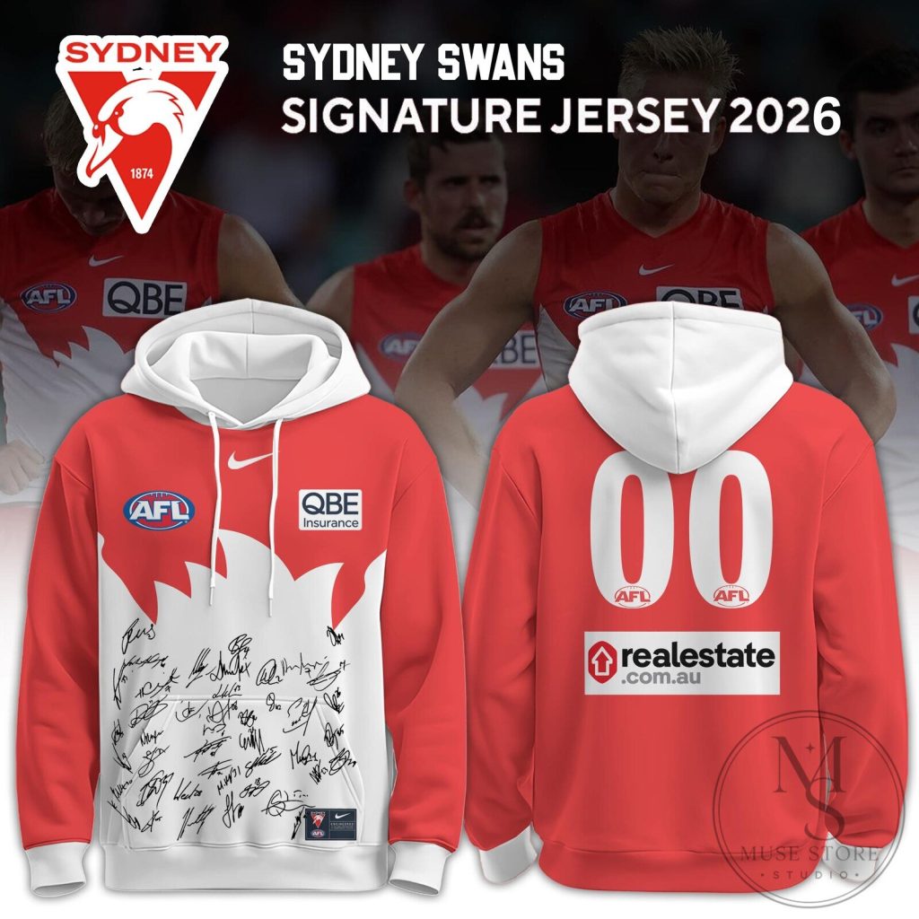 Sydney Swans Australian Football League Signed Fan Hoodie Sydney Swans Australian Football League Signed Fan Hoodie