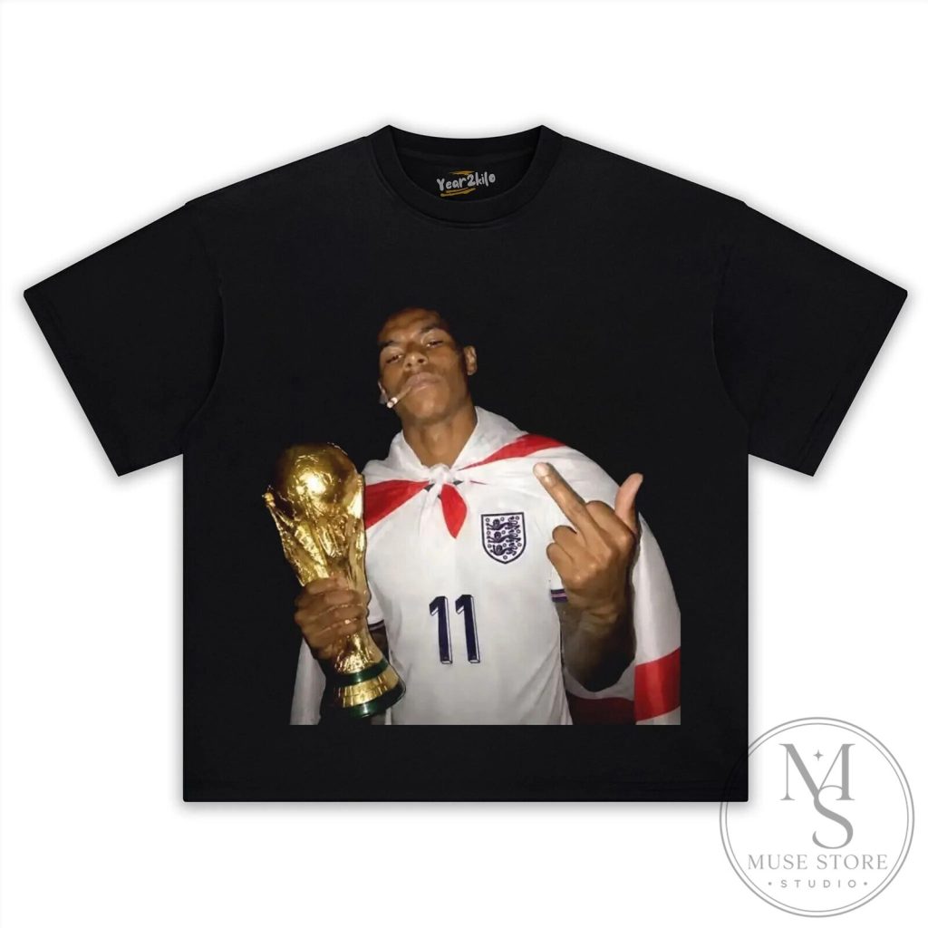 England World Cup Champion T-Shirt featuring Marcus Rashford England World Cup Champion T-Shirt featuring Marcus Rashford
