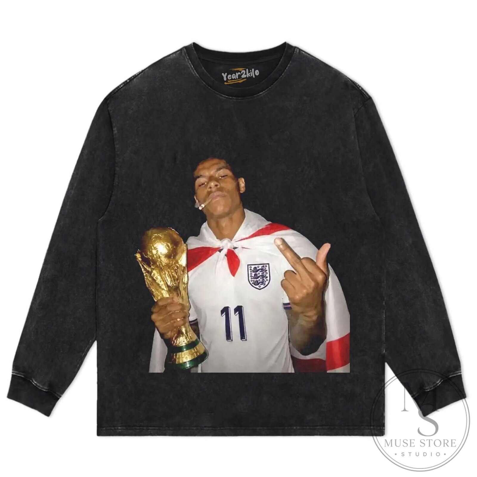 England World Cup Champion T-Shirt featuring Marcus Rashford 16 England World Cup Champion T-Shirt featuring Marcus Rashford