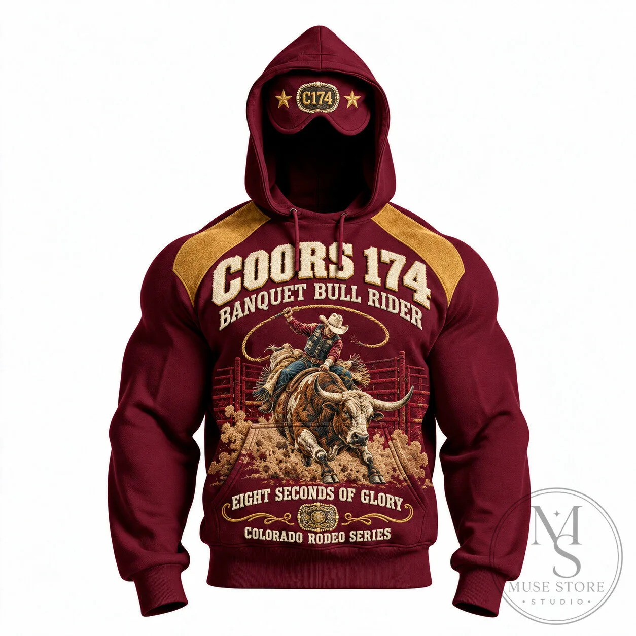 Coors Banquet Bull Rider Eight Seconds of Glory Colorado Rodeo Series Hoodie 2 Coors Banquet Bull Rider Eight Seconds of Glory Colorado Rodeo Series Hoodie