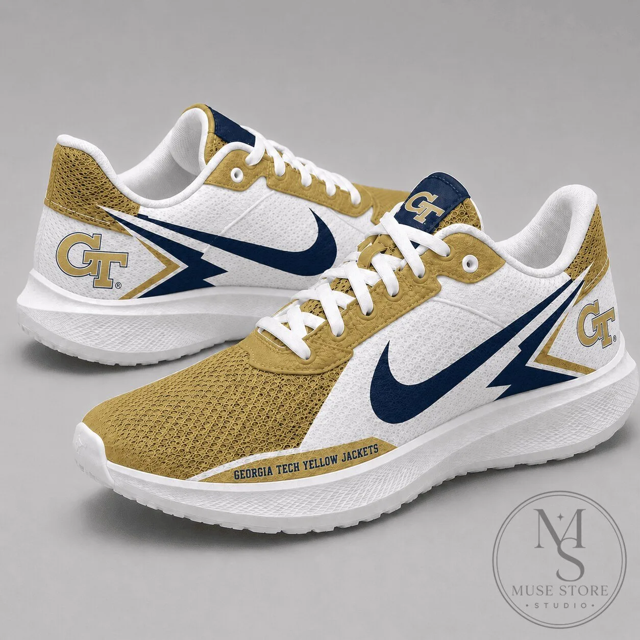 Georgia Tech Yellow Jackets NCAA College Sports Team Running Shoes