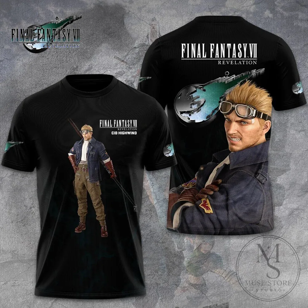 Final Fantasy VII Revelation Cid Highwind Gamer Graphic T-Shirt 5 Final Fantasy VII Revelation Cid Highwind Gamer Graphic T-Shirt