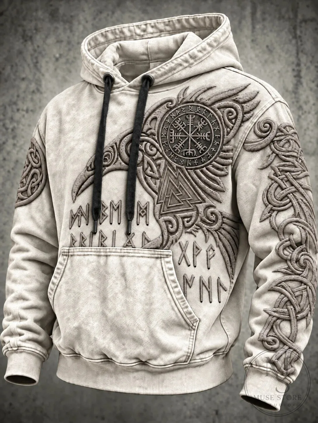 Viking Raven Vegvisir Runic Knotwork Norse Mythology Hoodie 10 Viking Raven Vegvisir Runic Knotwork Norse Mythology Hoodie
