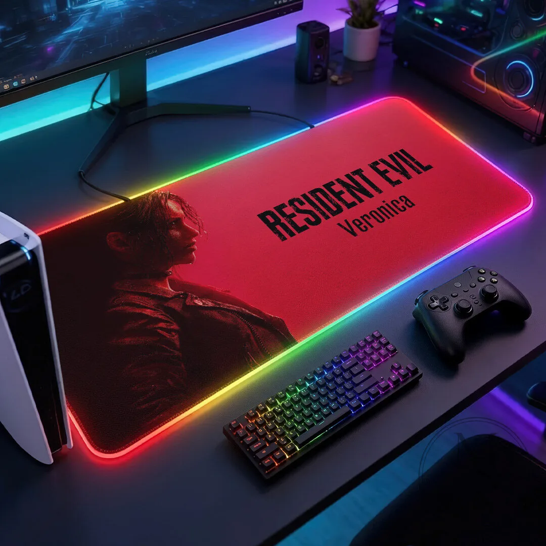 Resident Evil Veronica Custom Gaming Desk Mat with LED Lighting 11 Resident Evil Veronica Custom Gaming Desk Mat with LED Lighting