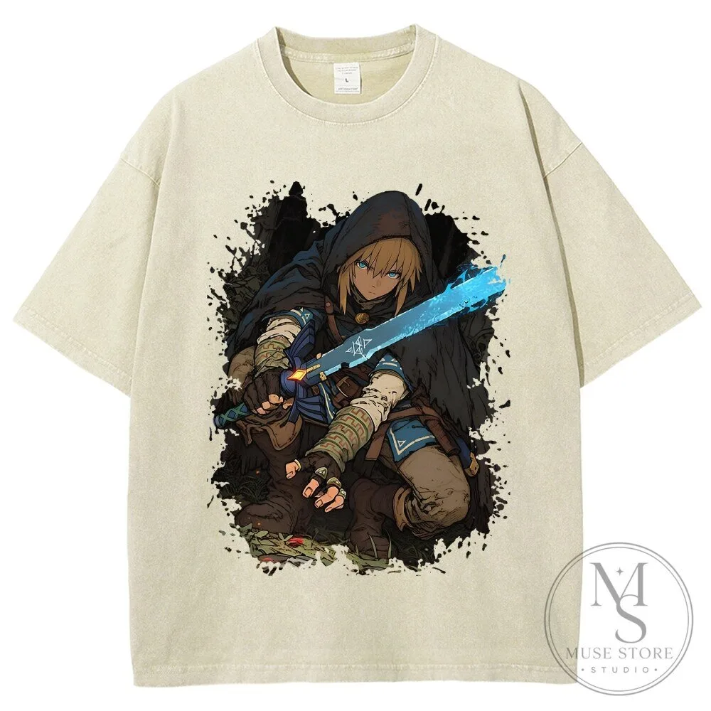 Legend of Zelda Tears of the Kingdom Link with Master Sword T-Shirt