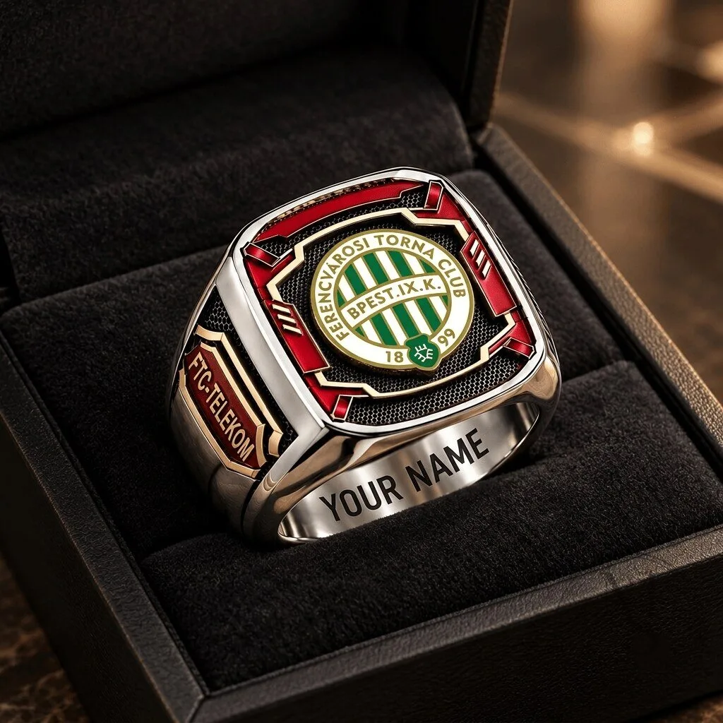 Ferencvarosi Torna Club ICEHL Custom Fan Ring with Your Name Engraved