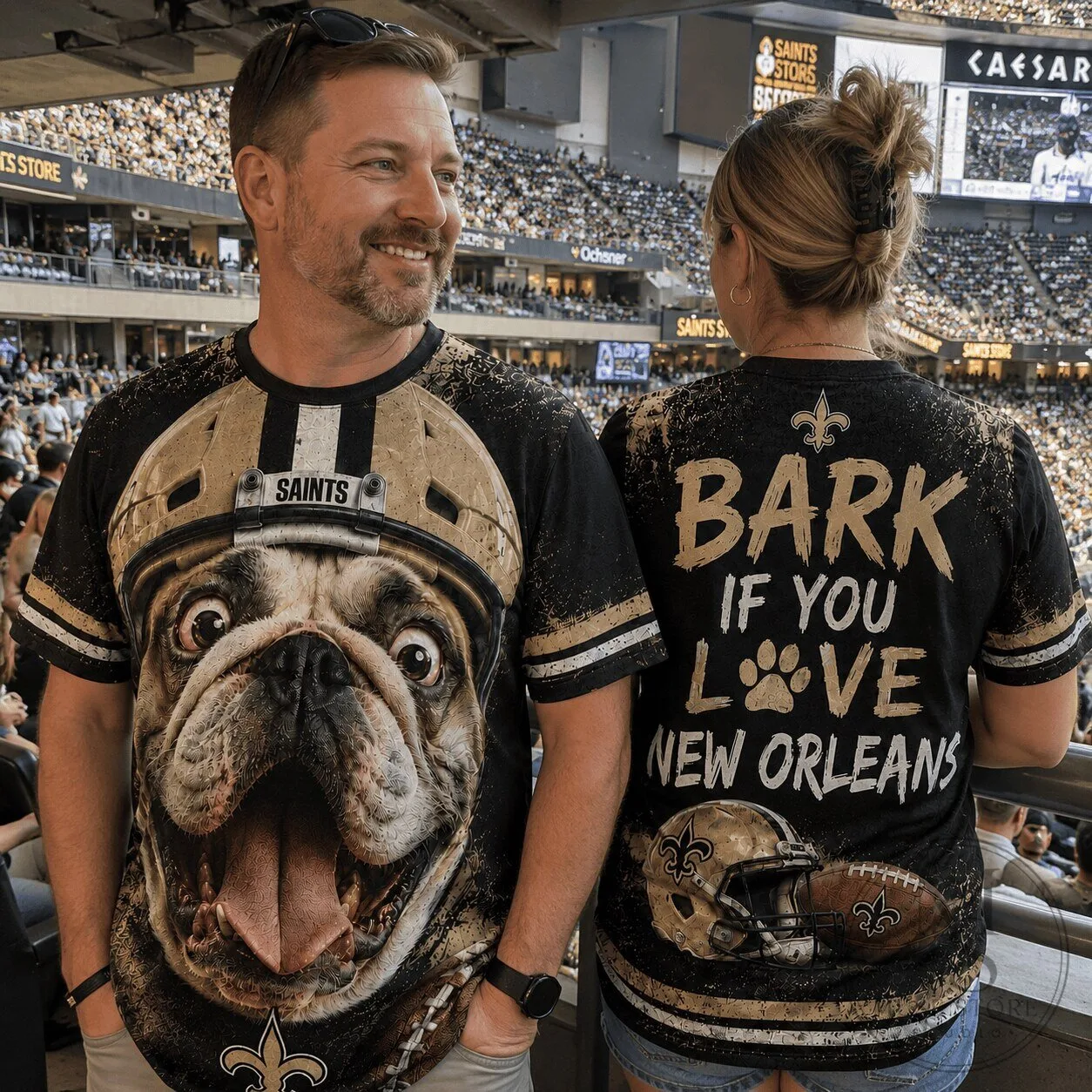 New Orleans Saints Football Bulldog Helmet Funny T-Shirt