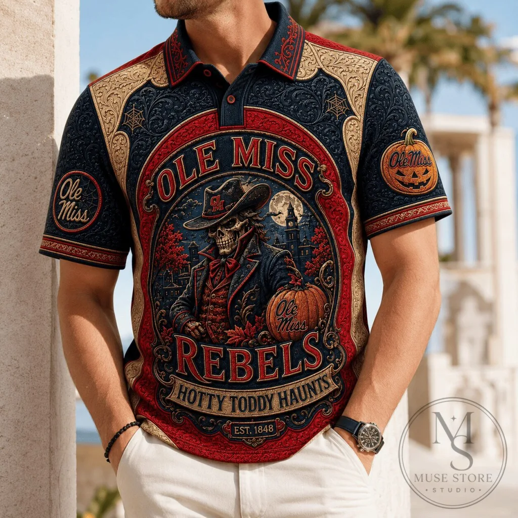 Ole Miss Rebels Hotty Toddy Haunts Halloween Polo Shirt 3 Ole Miss Rebels Hotty Toddy Haunts Halloween Polo Shirt