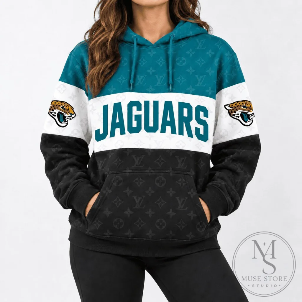 Hoodie Featuring the Team Logo of the Jacksonville Jaguars NFL Franchise Hoodie Featuring the Team Logo of the Jacksonville Jaguars NFL Franchise