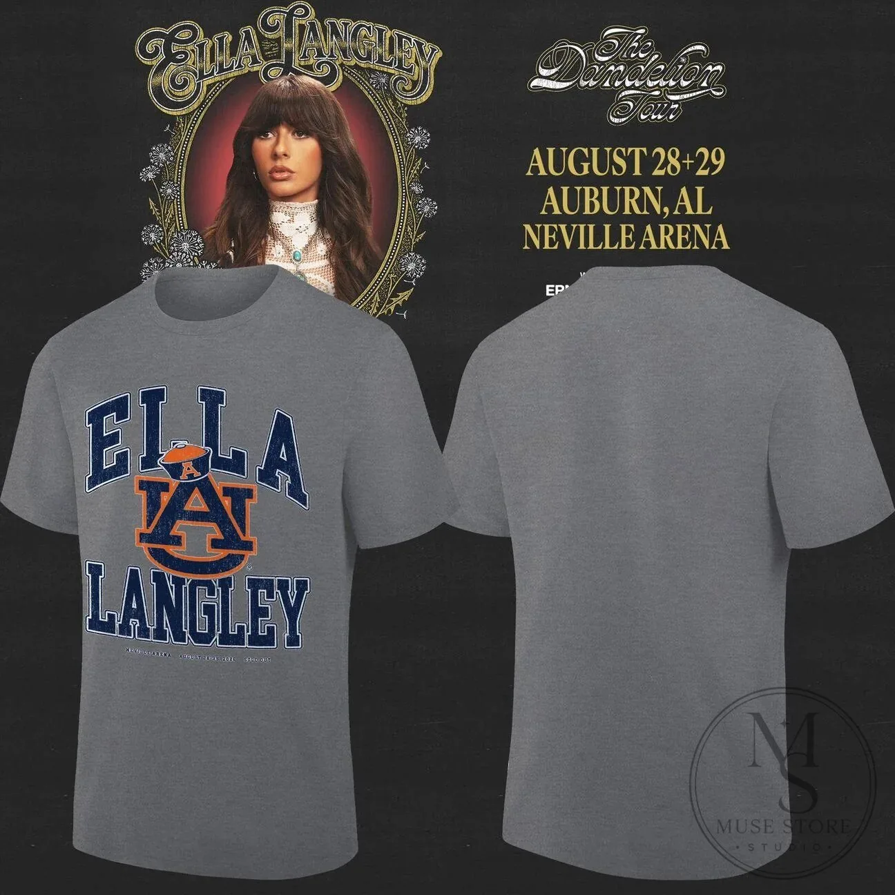 Ella Langley Auburn Tigers Concert Tour T-Shirt