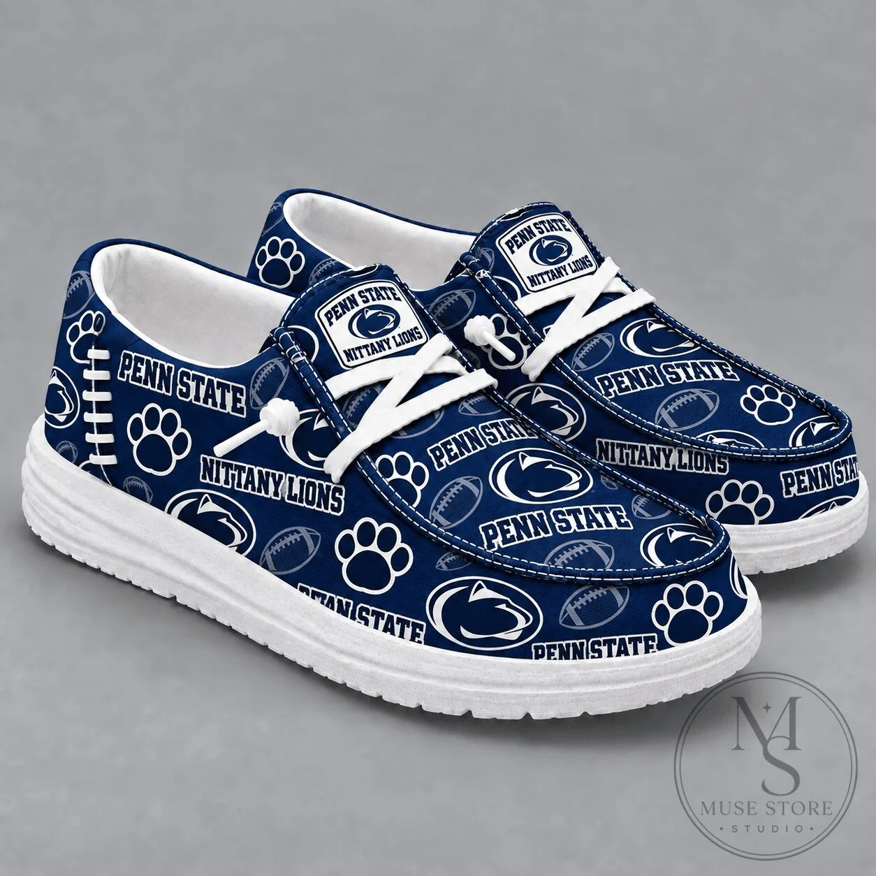 Penn State Nittany Lions Football Team Logo Pattern Casual Loafer Shoes