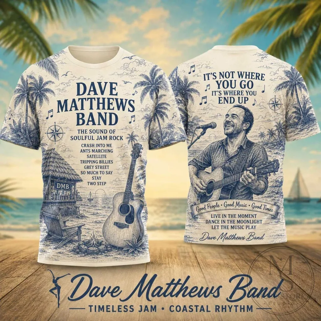 Dave Matthews Band Coastal Rhythm Timeless Jam Hawaiian Shirt Dave Matthews Band Coastal Rhythm Timeless Jam Hawaiian Shirt