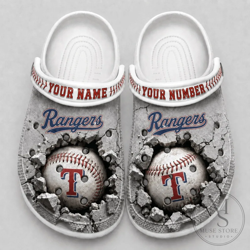 Texas Rangers Baseball Team Logo Custom Name Number Shoes Texas Rangers Baseball Team Logo Custom Name Number Shoes