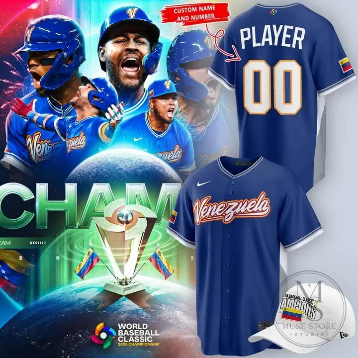 Venezuela Baseball 2026 World Baseball Classic Champions Royals Jersey