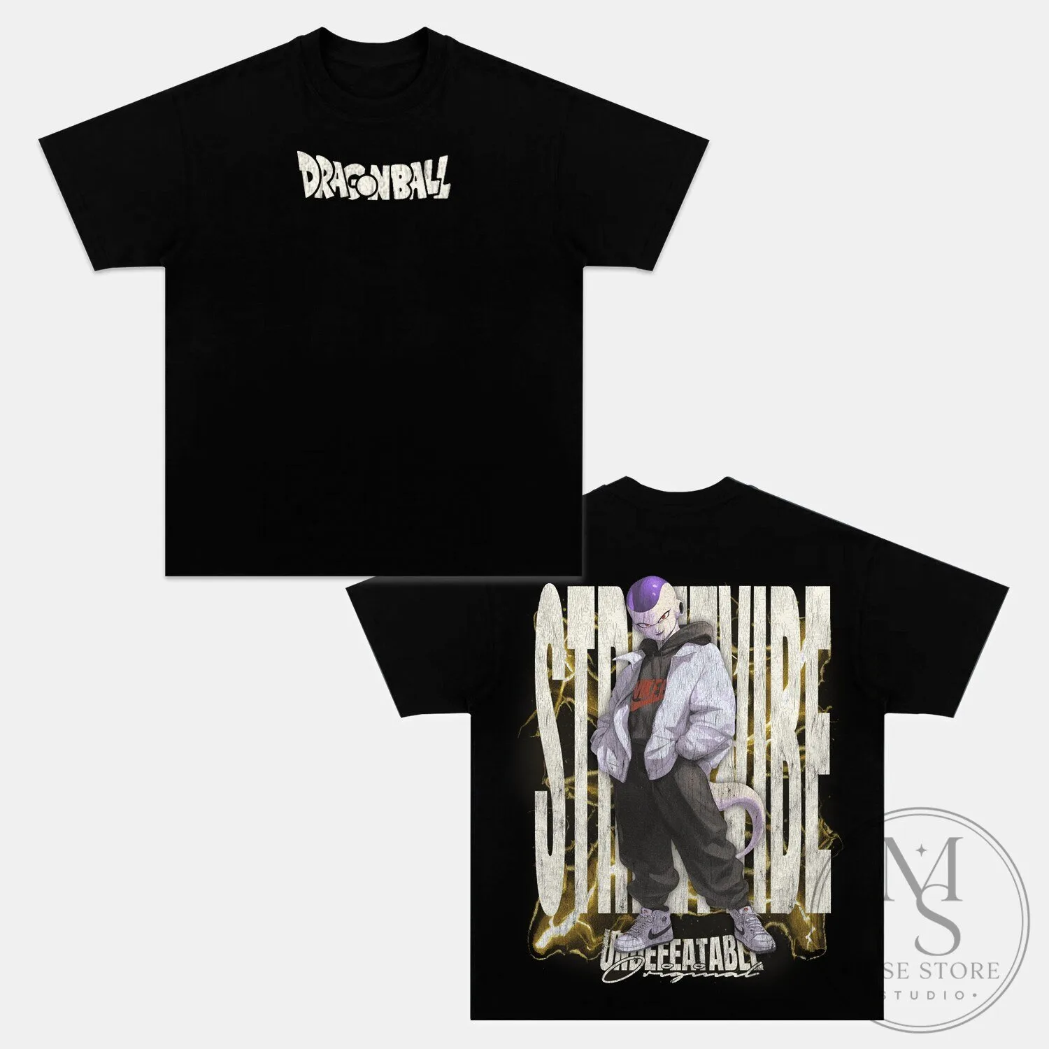 Dragon Ball Z Frieza Streetwear Style Anime Graphic Black T-Shirt