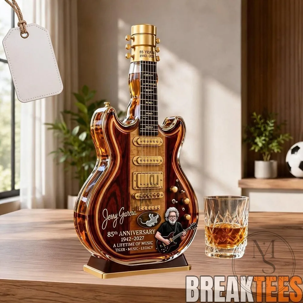 Jerry Garcia 85th Anniversary Tiger Guitar Shaped Collector's Whiskey Bottle 9 Jerry Garcia 85th Anniversary Tiger Guitar Shaped Collector