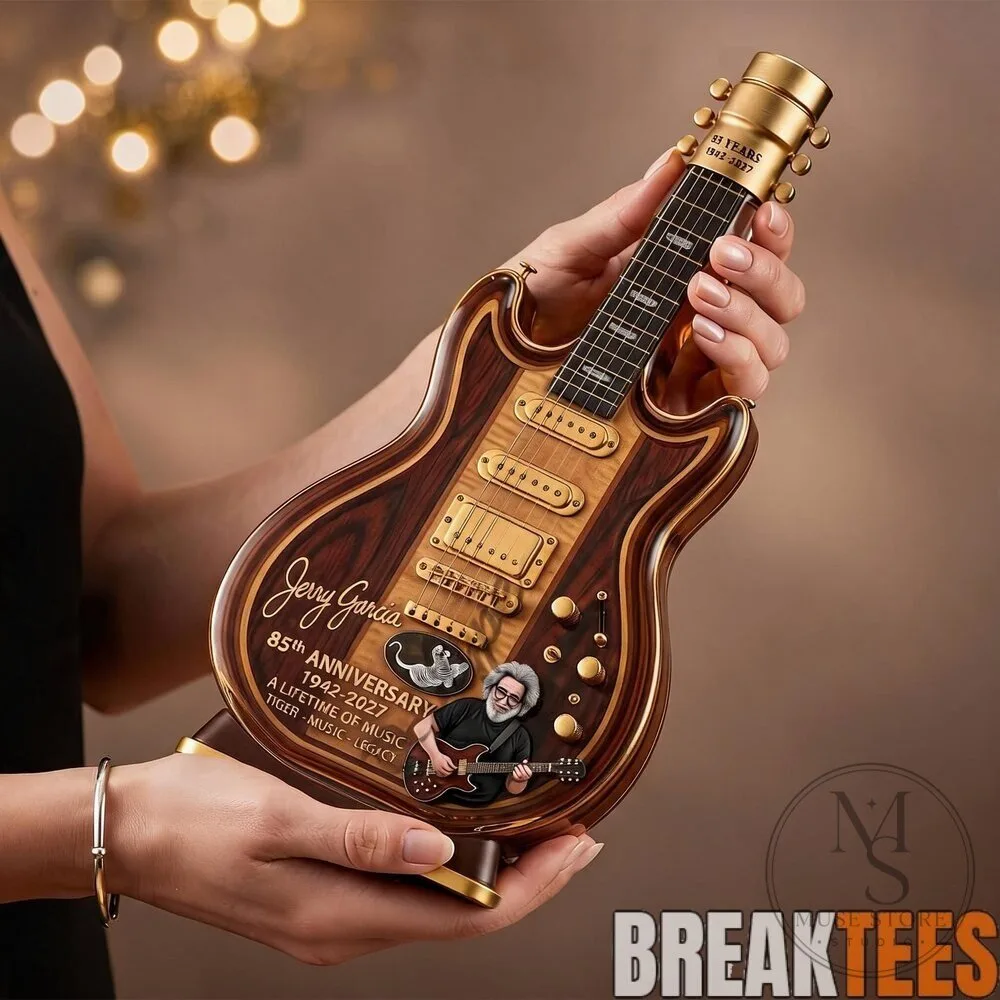 Jerry Garcia 85th Anniversary Tiger Guitar Shaped Collector's Whiskey Bottle 11 Jerry Garcia 85th Anniversary Tiger Guitar Shaped Collector
