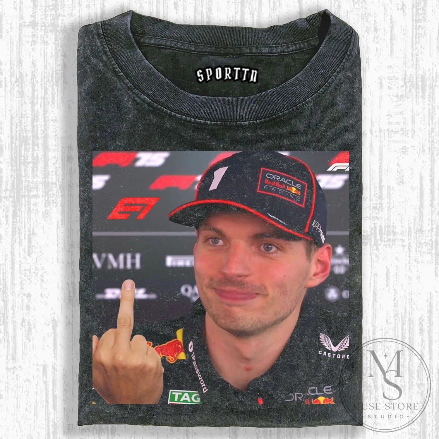 Max Verstappen Giving the Finger Funny Formula 1 T-Shirt