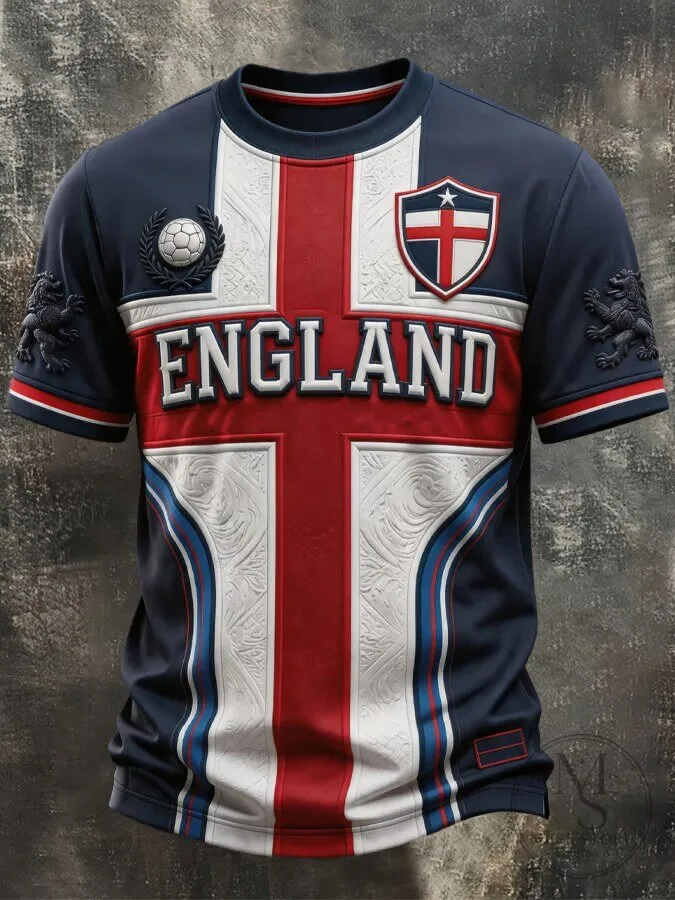 England Soccer Team Fan Jersey for Men