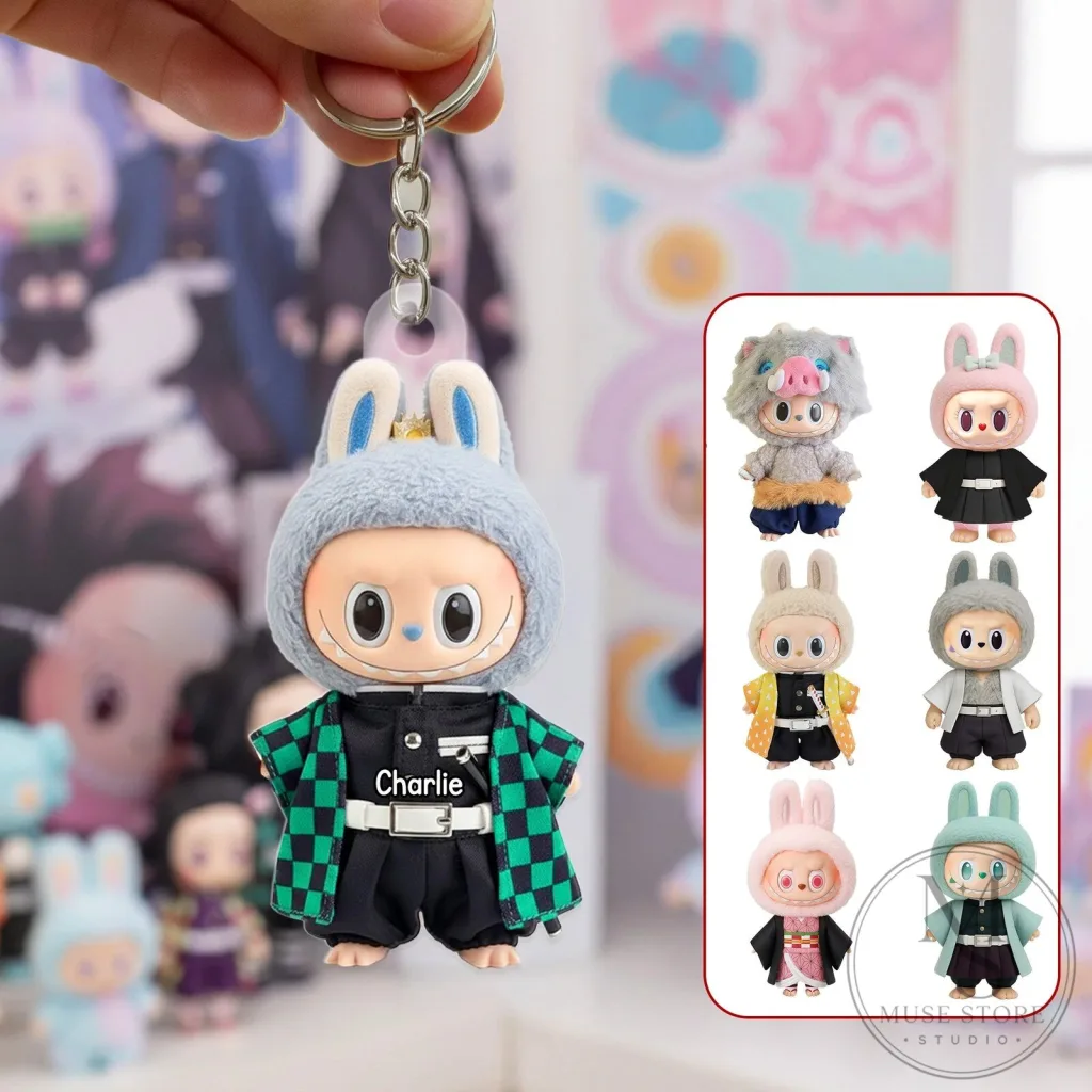 Demon Slayer Tanjiro Kamado Anime Character Keychain Collectible Figurine Demon Slayer Tanjiro Kamado Anime Character Keychain Collectible Figurine