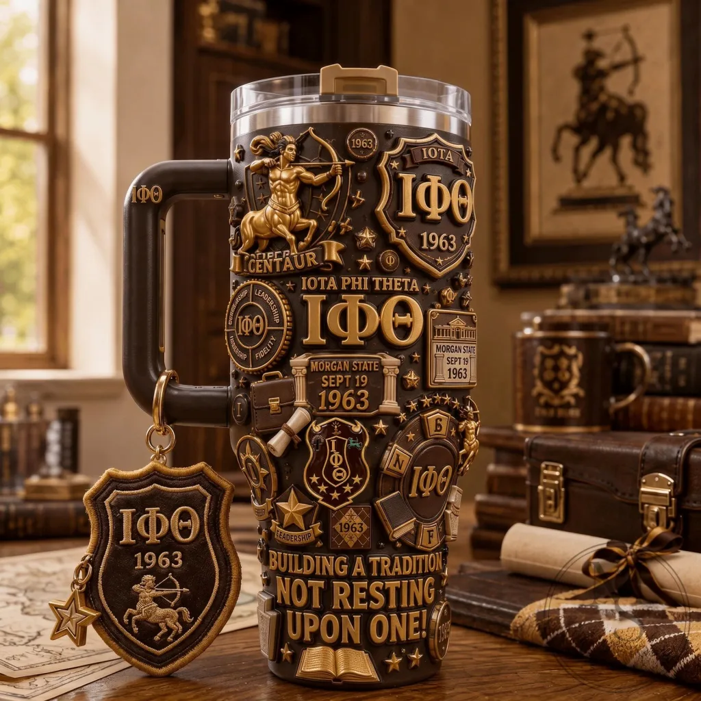 Iota Phi Theta Fraternity Morgan State University Tumbler with Handle Iota Phi Theta Fraternity Morgan State University Tumbler with Handle
