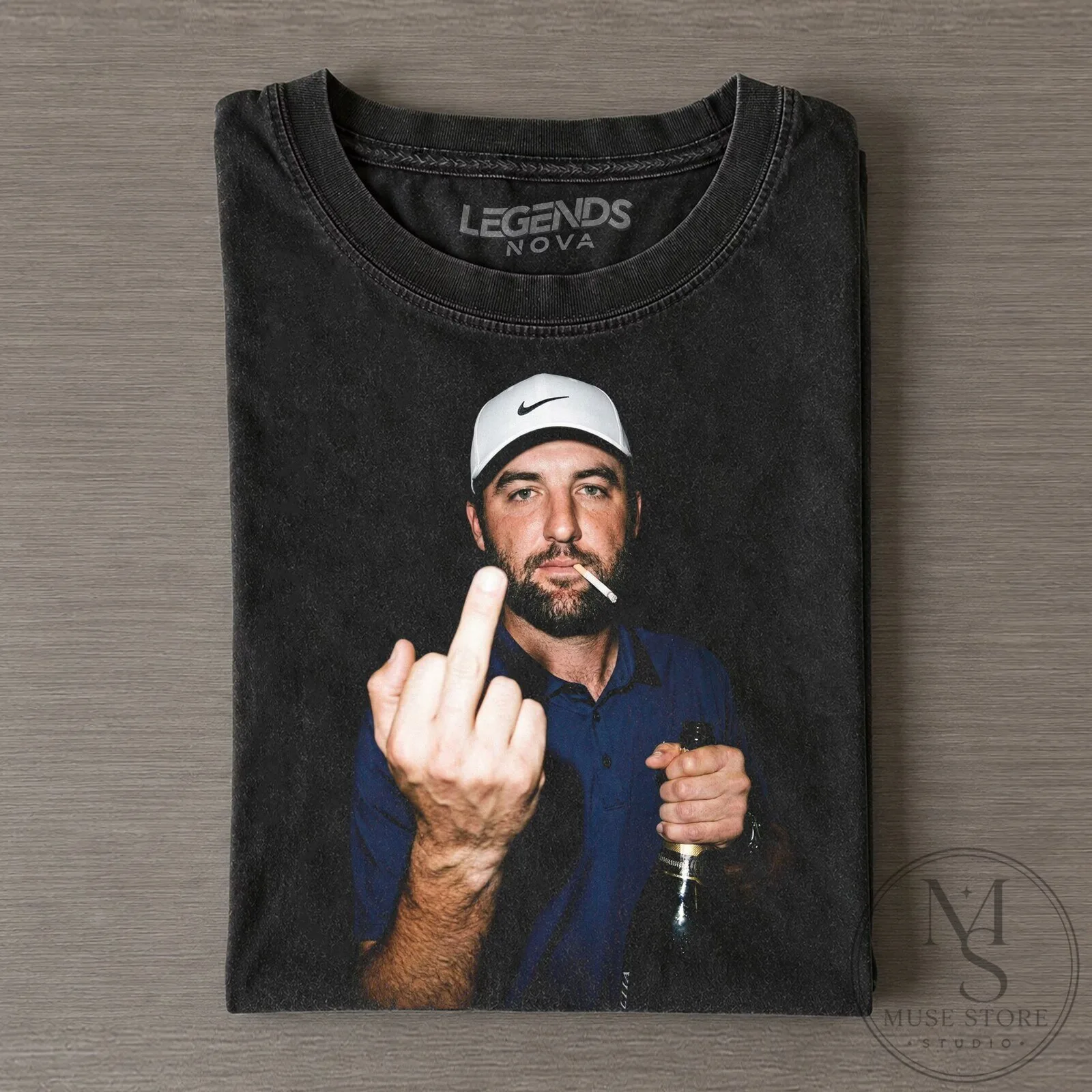 Scottie Scheffler Flipping the Bird Golf Legend Graphic T-Shirt 5 Scottie Scheffler Flipping the Bird Golf Legend Graphic T-Shirt
