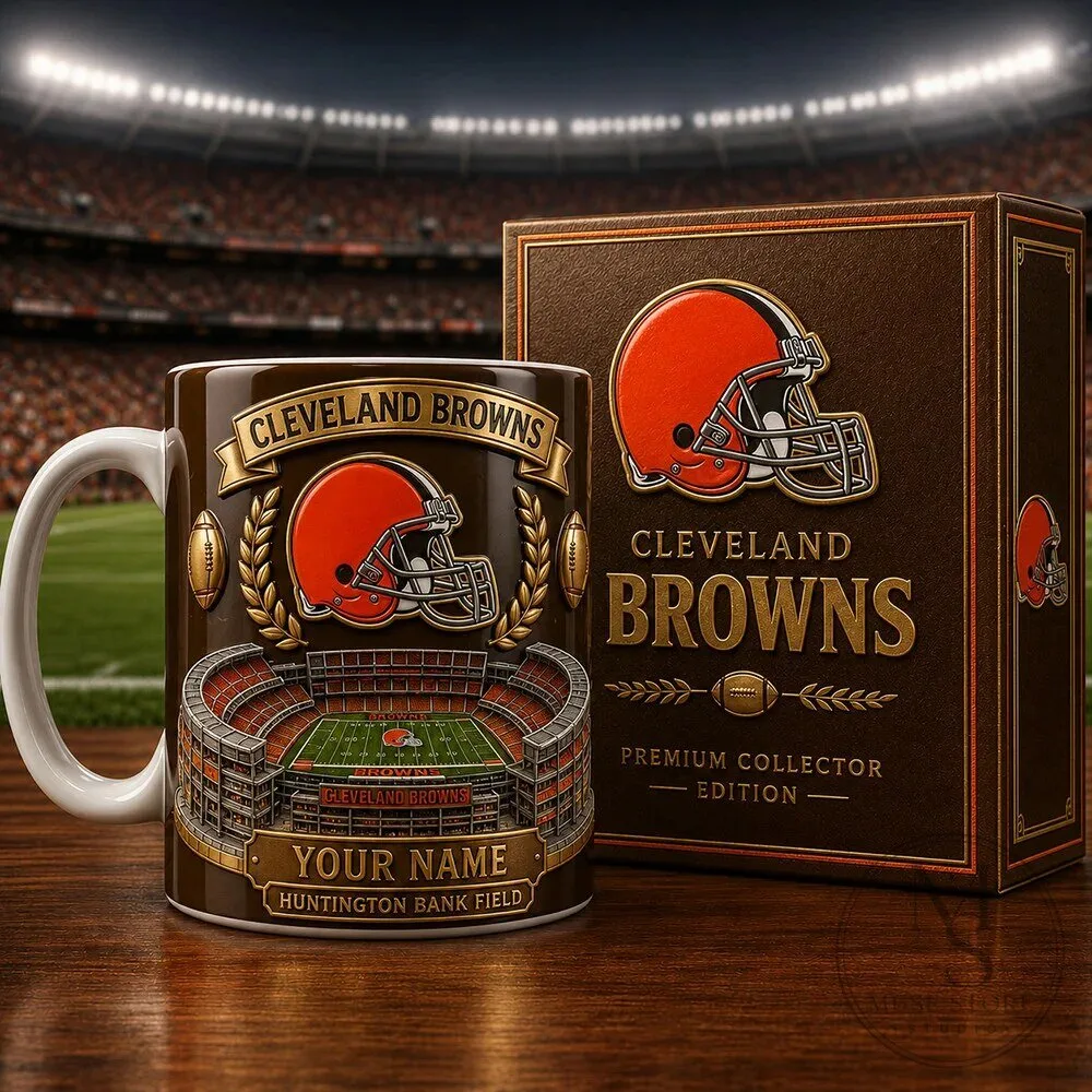 Cleveland Browns Football Team Stadium Huntington Bank Field Ceramic Mug