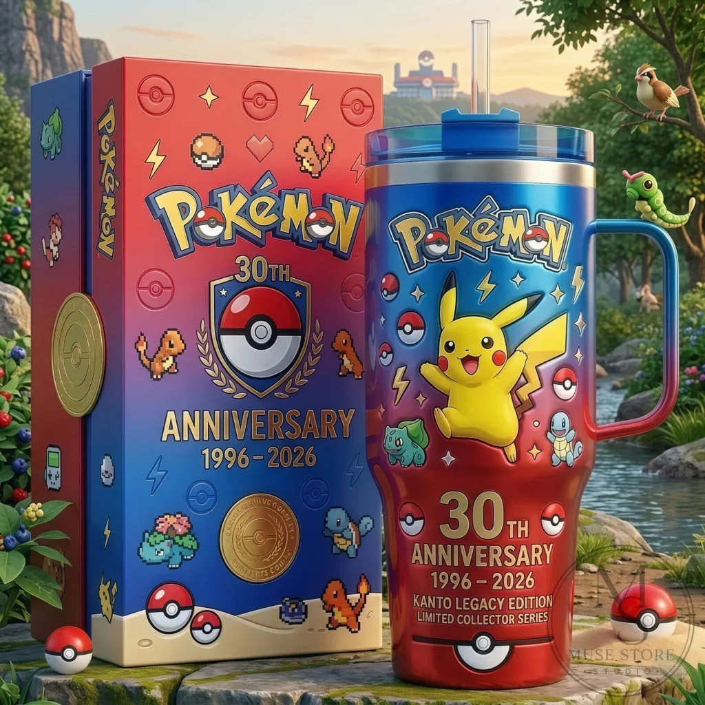 Pokemon 30th Anniversary Kanto Legacy Edition Limited Collector Series Tumbler Pokemon 30th Anniversary Kanto Legacy Edition Limited Collector Series Tumbler