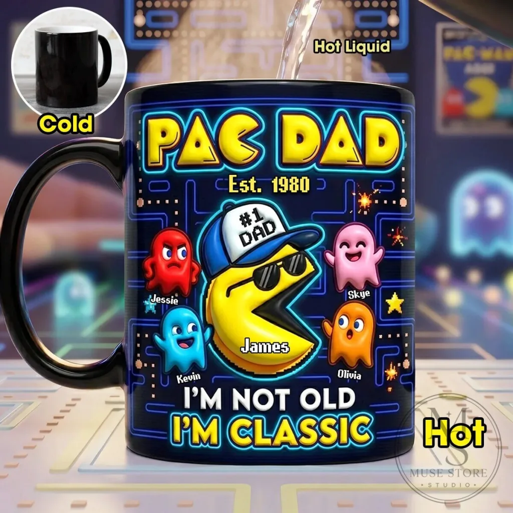 Pac-Man Pac Dad I'm Not Old I'm Classic Heat Changing Coffee Mug