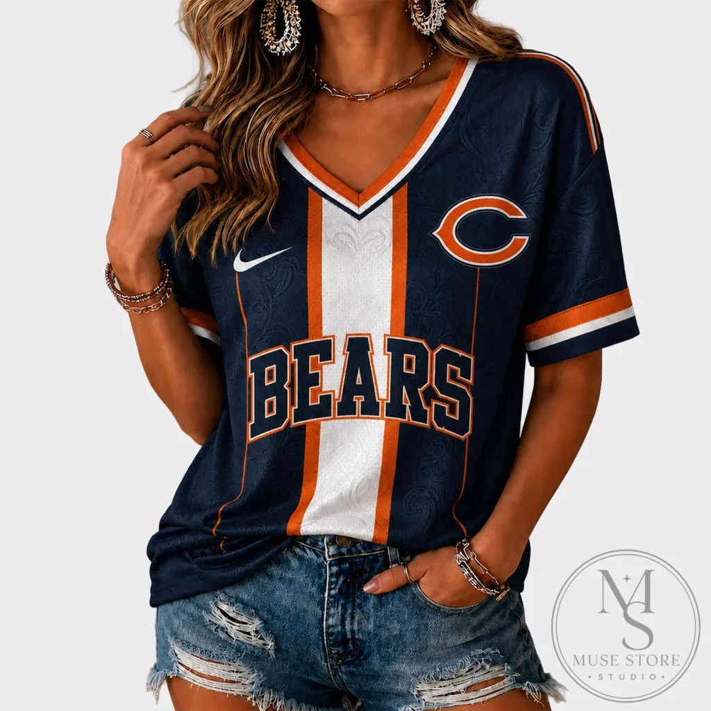 Chicago Bears Women's Navy Blue Fanatics NFL Football Jersey Chicago Bears Women's Navy Blue Fanatics NFL Football Jersey