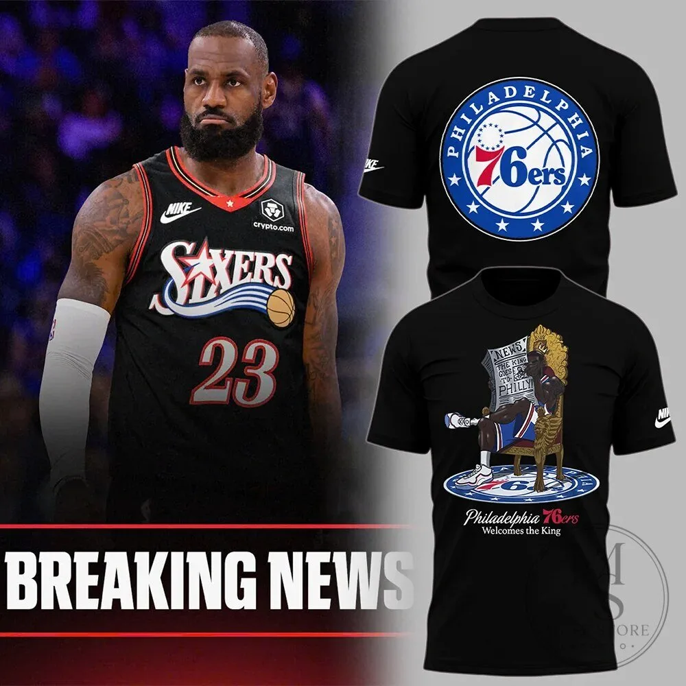 LeBron James Basketball T-Shirt for Philadelphia 76ers Fans