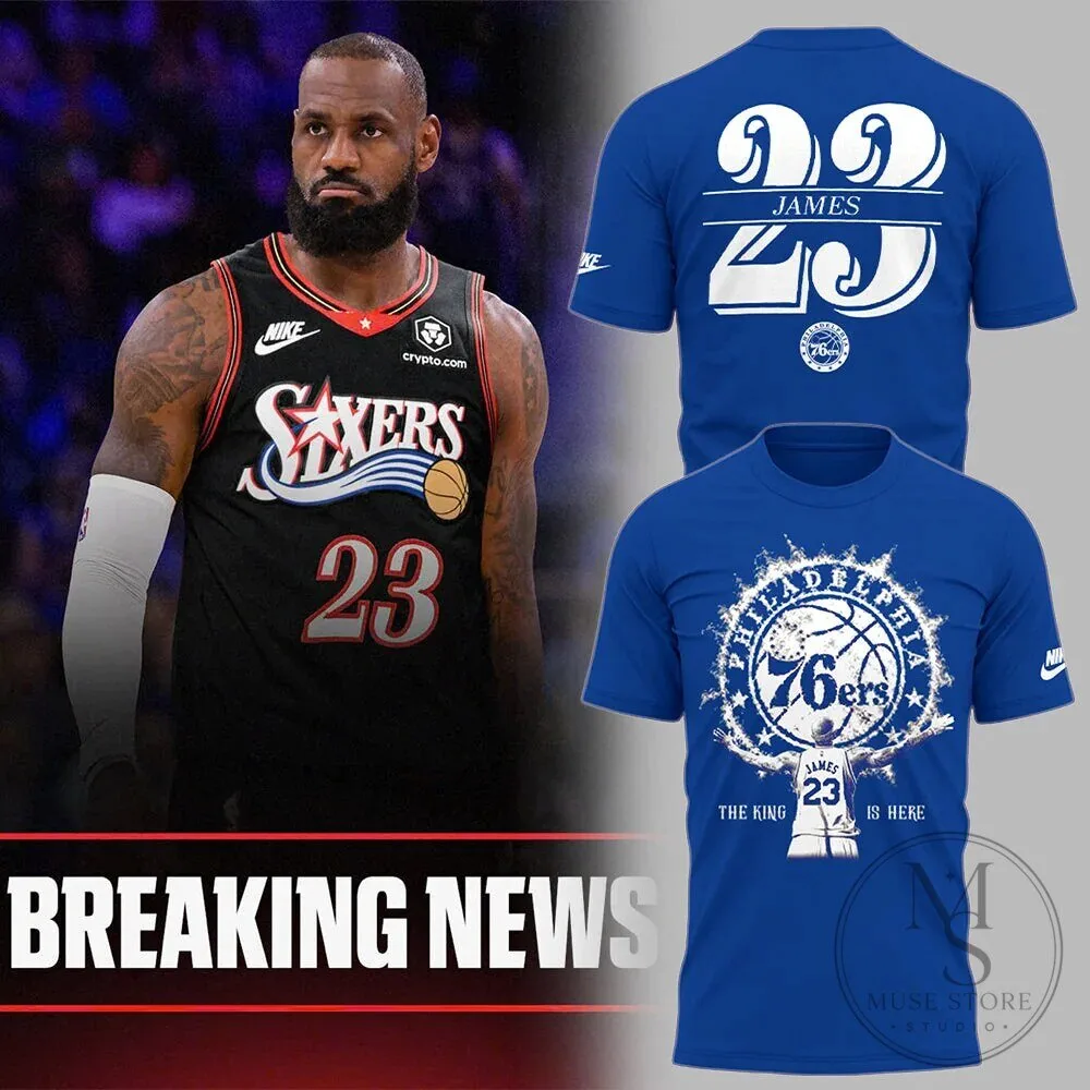 LeBron James Basketball T-Shirt for Fans of the Philadelphia 76ers