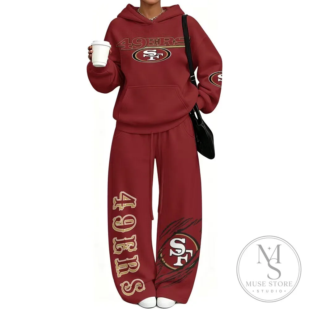 San Francisco 49ers National Football League Team Logo Maroon Hoodie