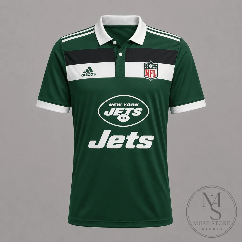 New York Jets National Football League Green Polo Shirt for Men New York Jets National Football League Green Polo Shirt for Men