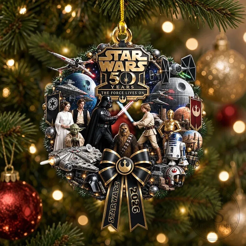 Star Wars 50 Years The Force Lives On Christmas Tree Ornament