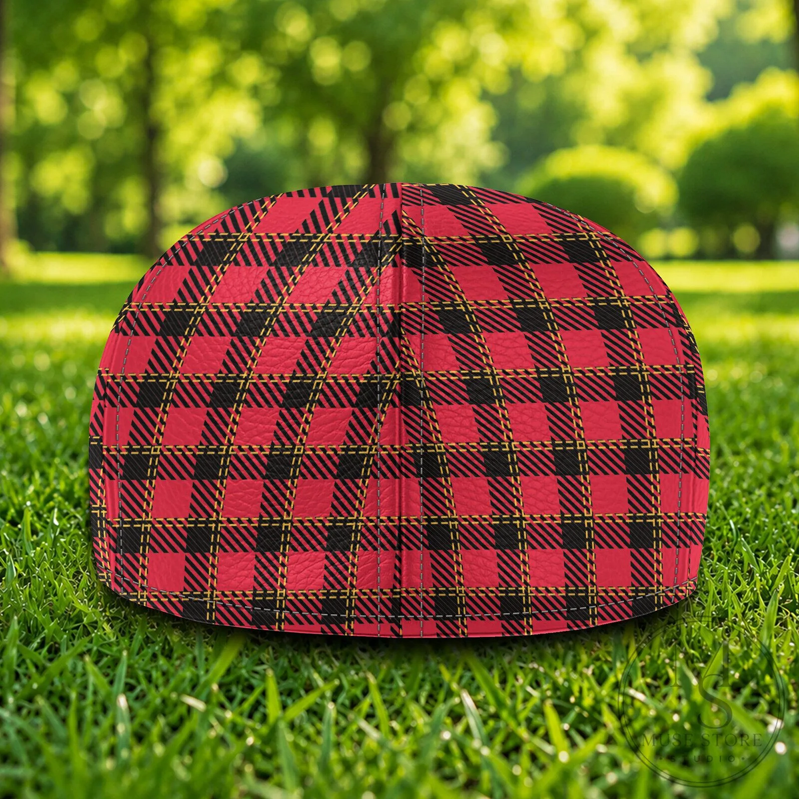 Kansas City Chiefs Custom Name Plaid and Leather Golf Cap Hat 11 Kansas City Chiefs Custom Name Plaid and Leather Golf Cap Hat