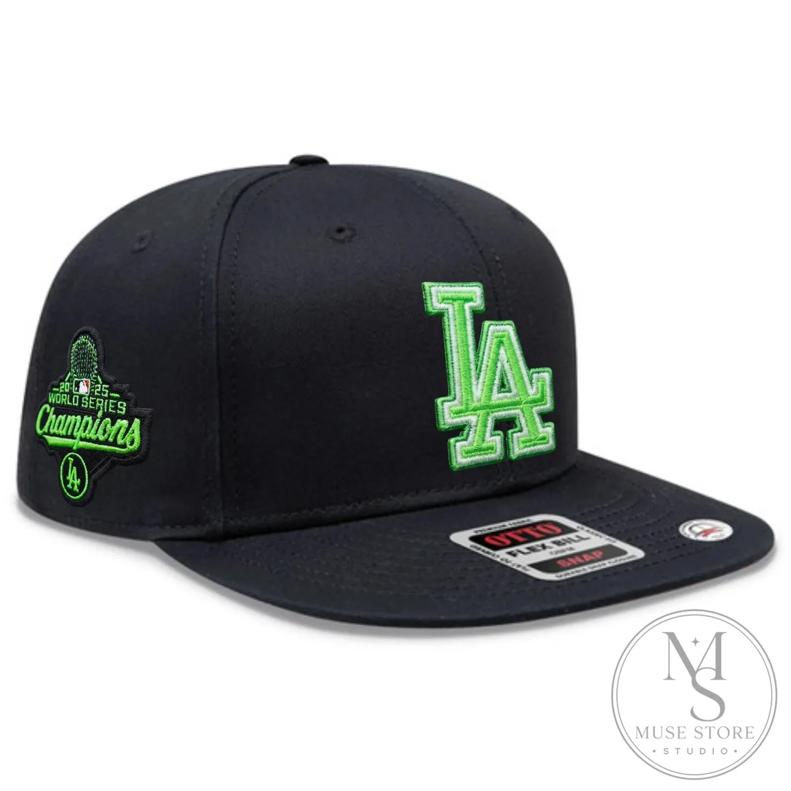 Los Angeles Dodgers 2025 World Series Champions Neon Style Cap