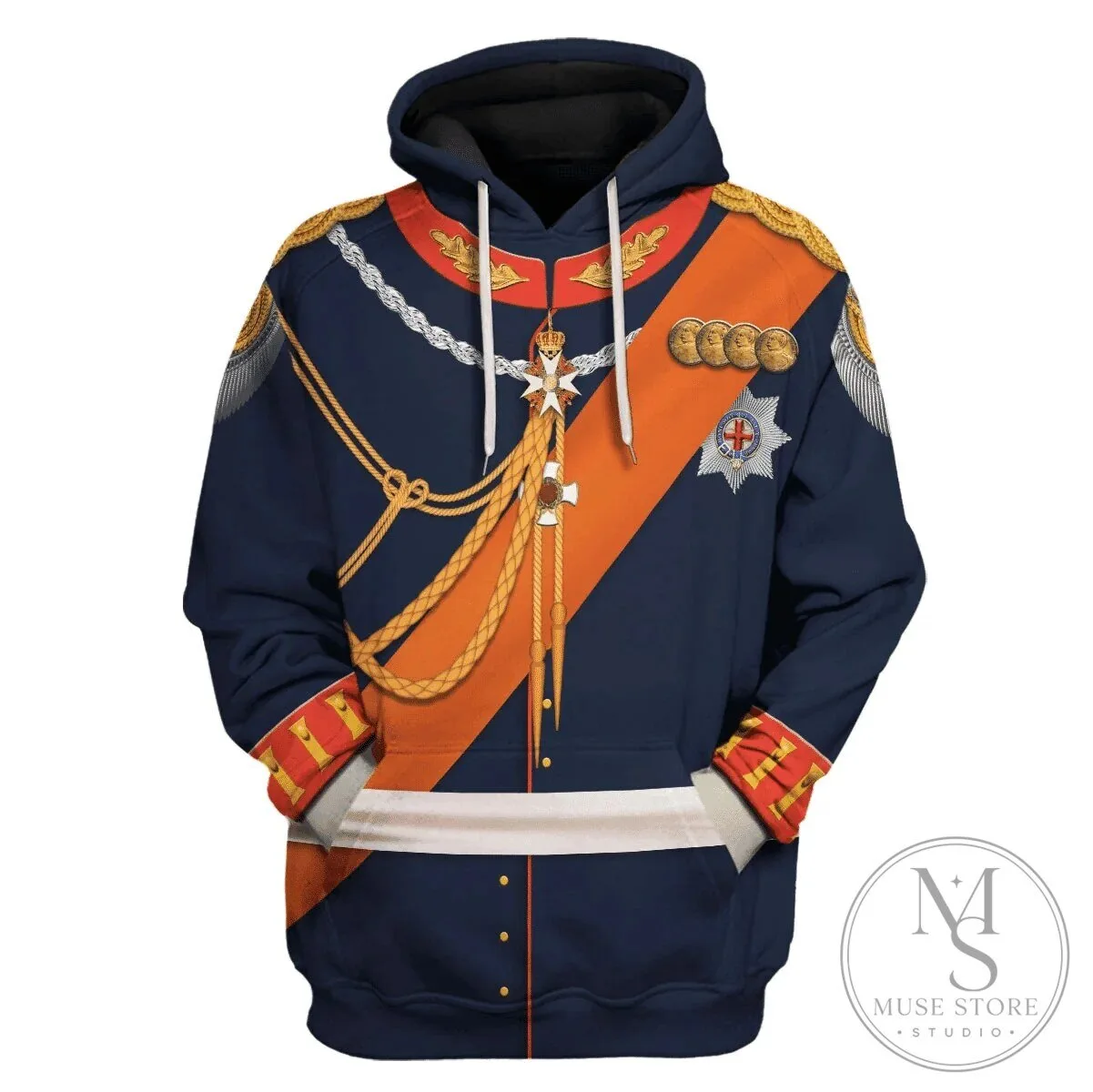 Wilhelm II German Emperor Military Uniform Hoodie 15 Wilhelm II German Emperor Military Uniform Hoodie