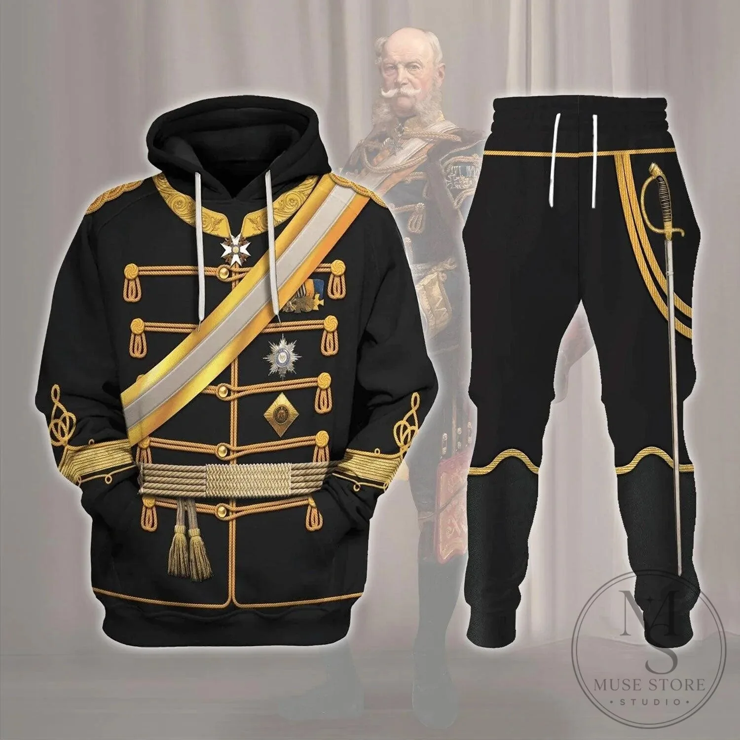 William I German Emperor Costume Hoodie