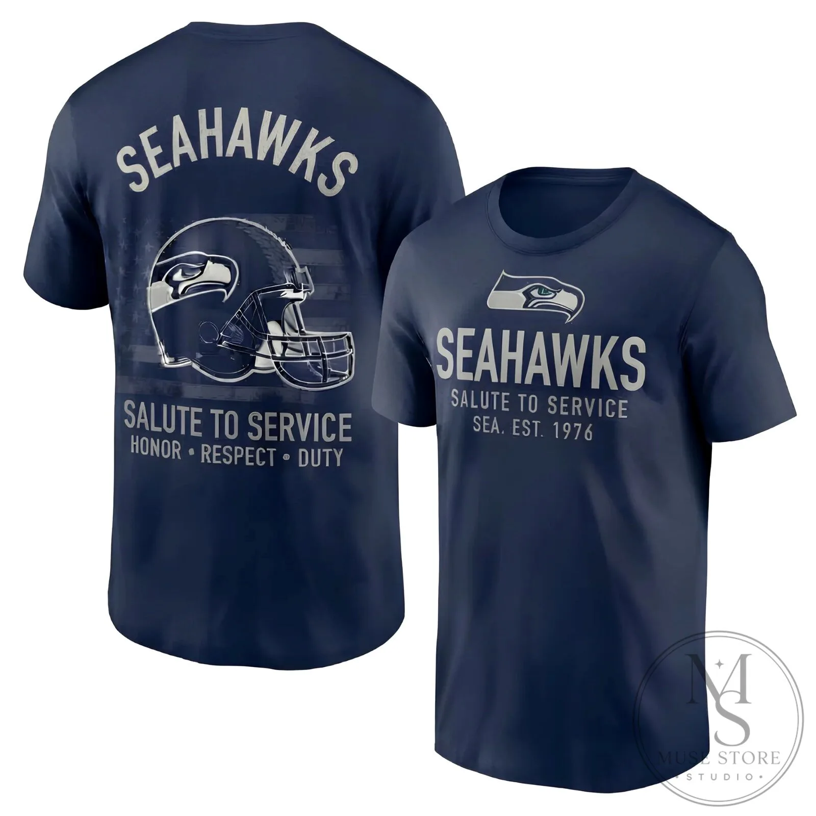 Military Appreciation T-Shirt for Seattle Seahawks Salute to Service 17 Military Appreciation T-Shirt for Seattle Seahawks Salute to Service