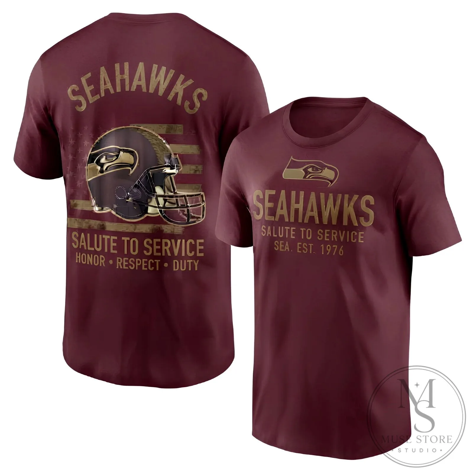 Military Appreciation T-Shirt for Seattle Seahawks Salute to Service 18 Military Appreciation T-Shirt for Seattle Seahawks Salute to Service