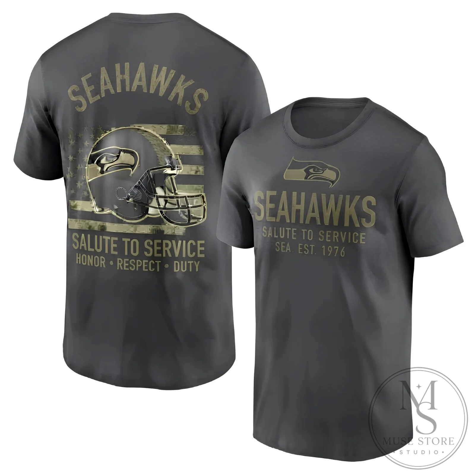 Military Appreciation T-Shirt for Seattle Seahawks Salute to Service 19 Military Appreciation T-Shirt for Seattle Seahawks Salute to Service