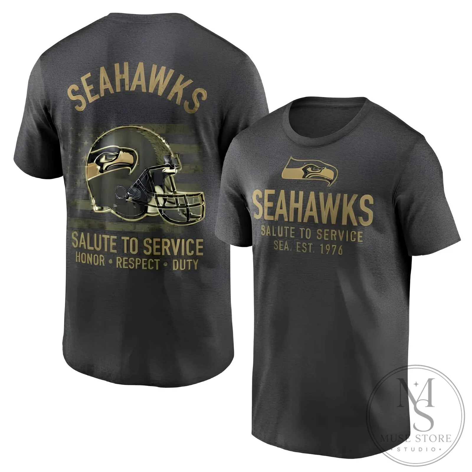 Military Appreciation T-Shirt for Seattle Seahawks Salute to Service 21 Military Appreciation T-Shirt for Seattle Seahawks Salute to Service
