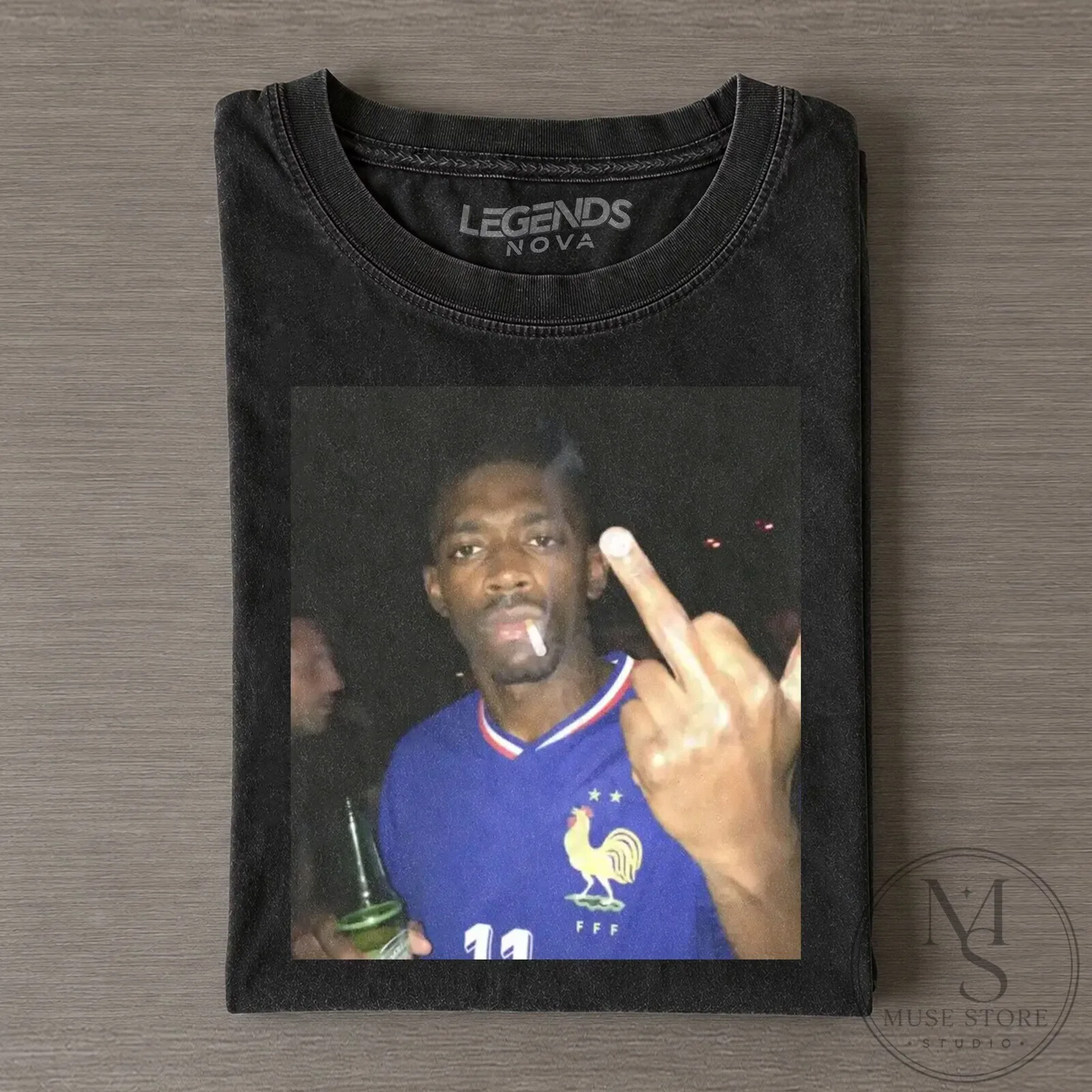 Ousmane Dembele France Football Team Graphic T-Shirt 1 Ousmane Dembele France Football Team Graphic T-Shirt