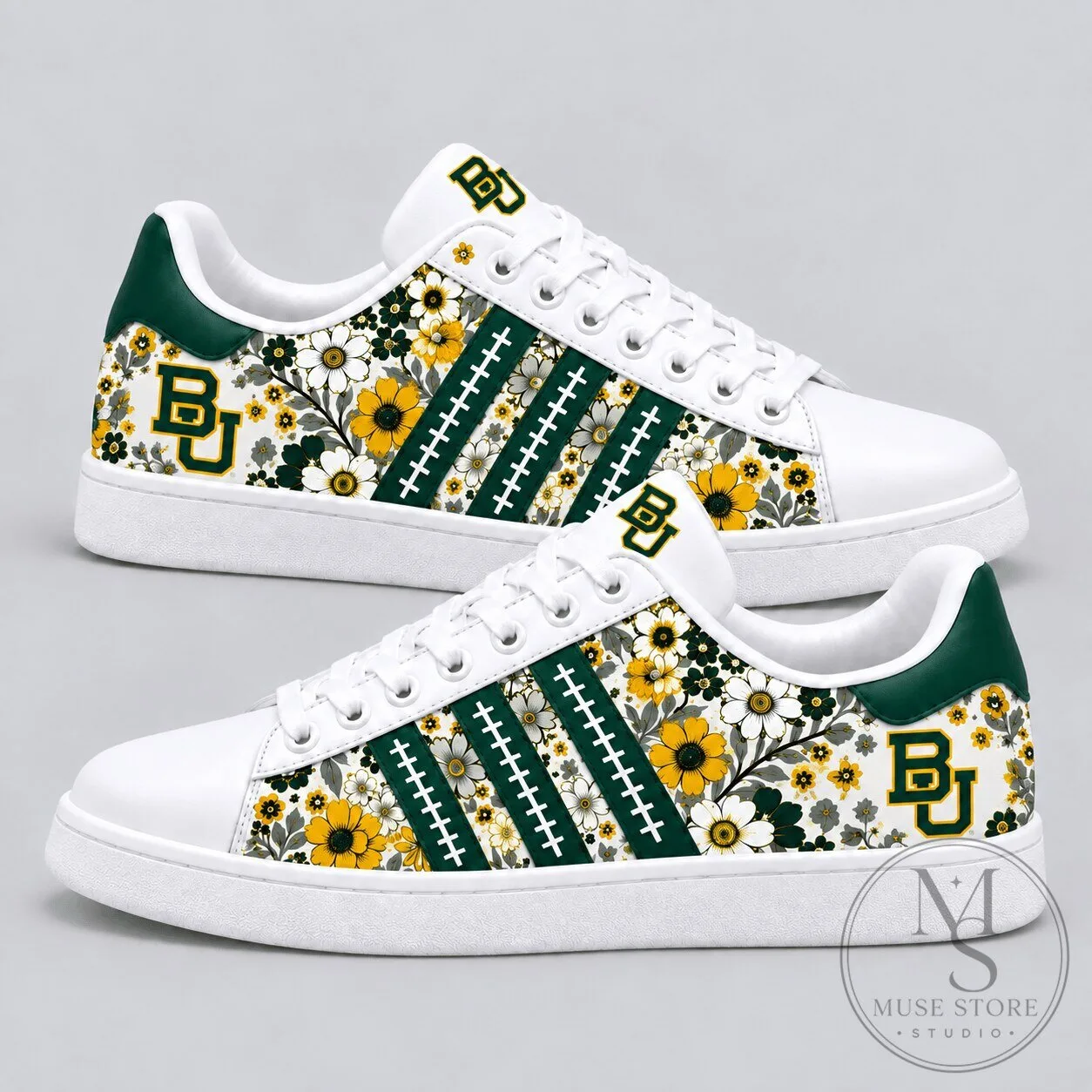 Baylor Bears NCAA Team Spirit Floral Pattern Shoes