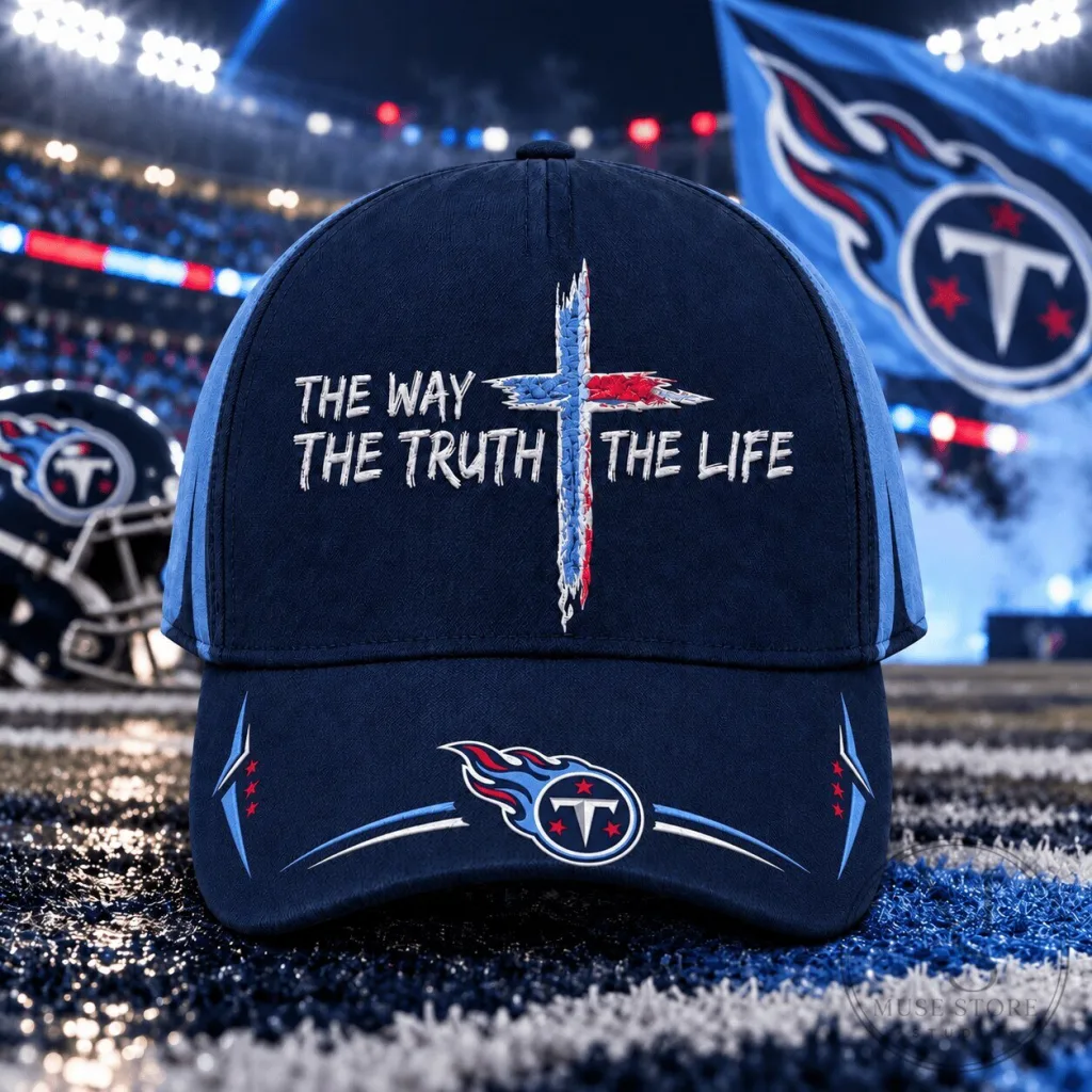 Tennessee Titans The Way The Truth The Life Faith Embroidered Baseball Cap Hat Tennessee Titans The Way The Truth The Life Faith Embroidered Baseball Cap Hat