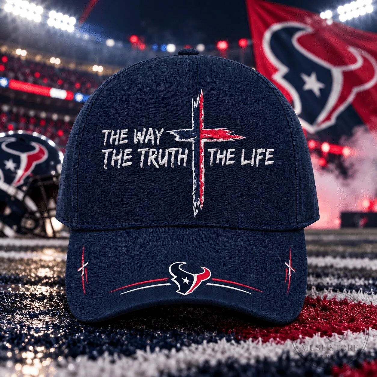 Houston Texans The Way The Truth The Life Faith Baseball Cap Hat