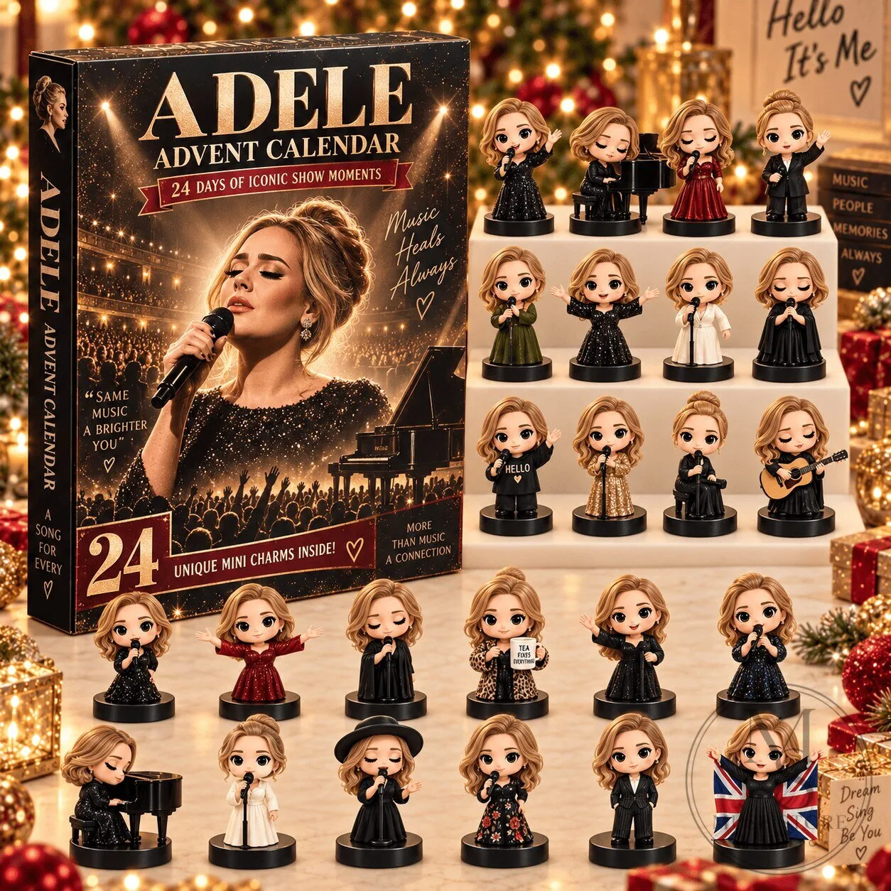 Adele 24 Days of Iconic Show Moments Advent Calendar with Mini Figurines